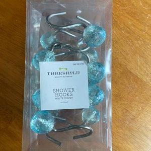 Blue Jewel Rust Proof Shower Hooks